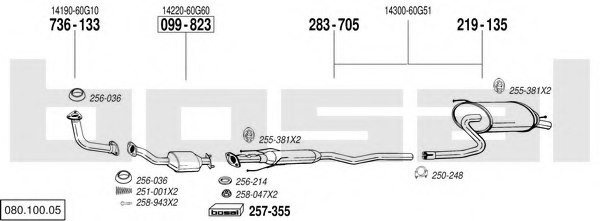 BOSAL 080.100.05 Exhaust System
